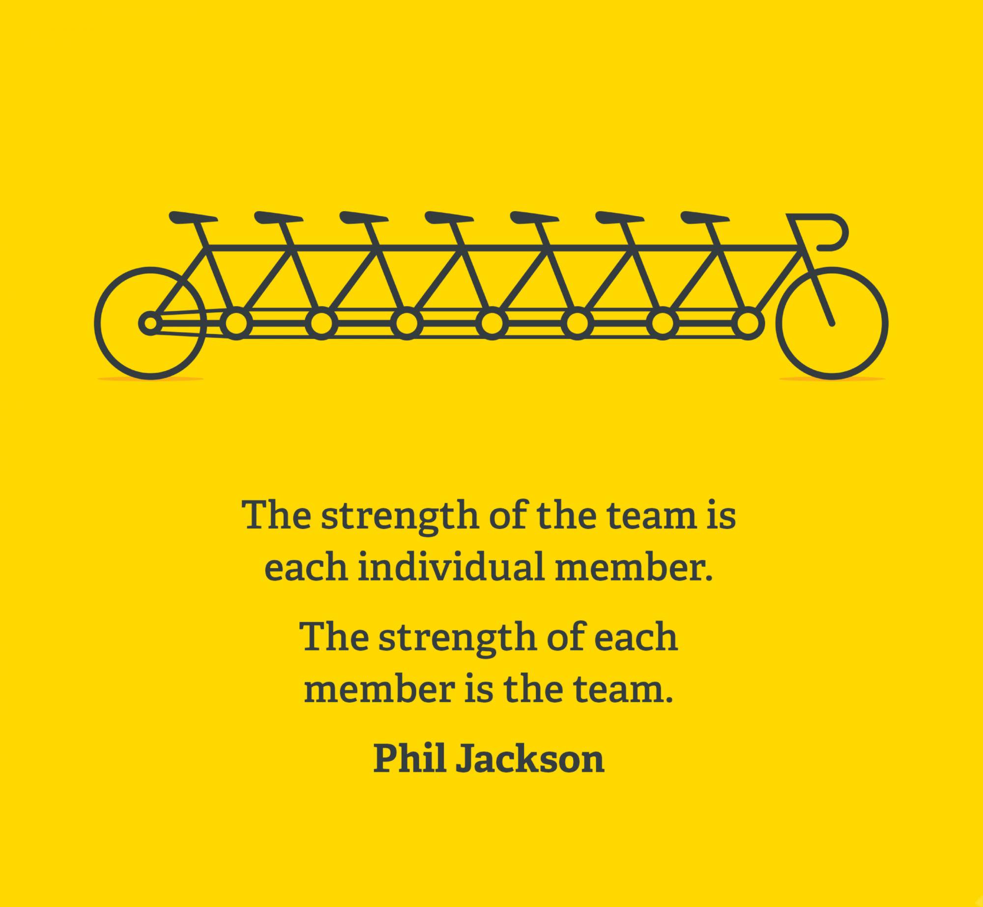 Actrua brand positioning campaign of a bicycle with many seats and the phrase