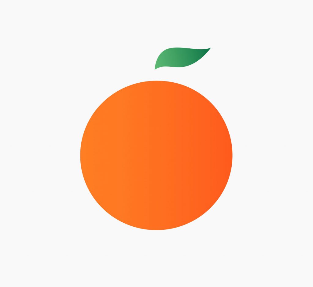 Digital design of an orange