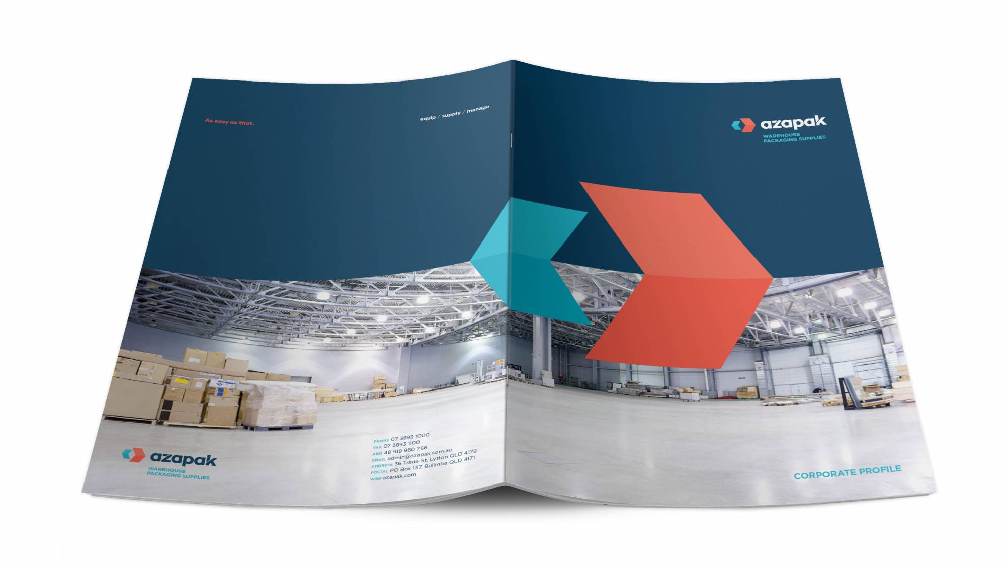 brochure collateral design in line with brand design and personality