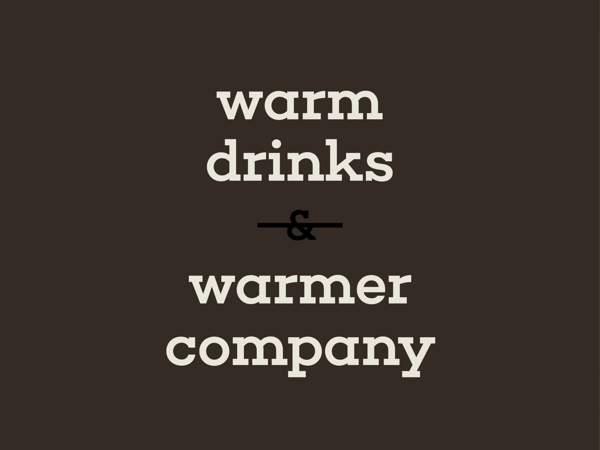 Social post: warm drinks & warmer company