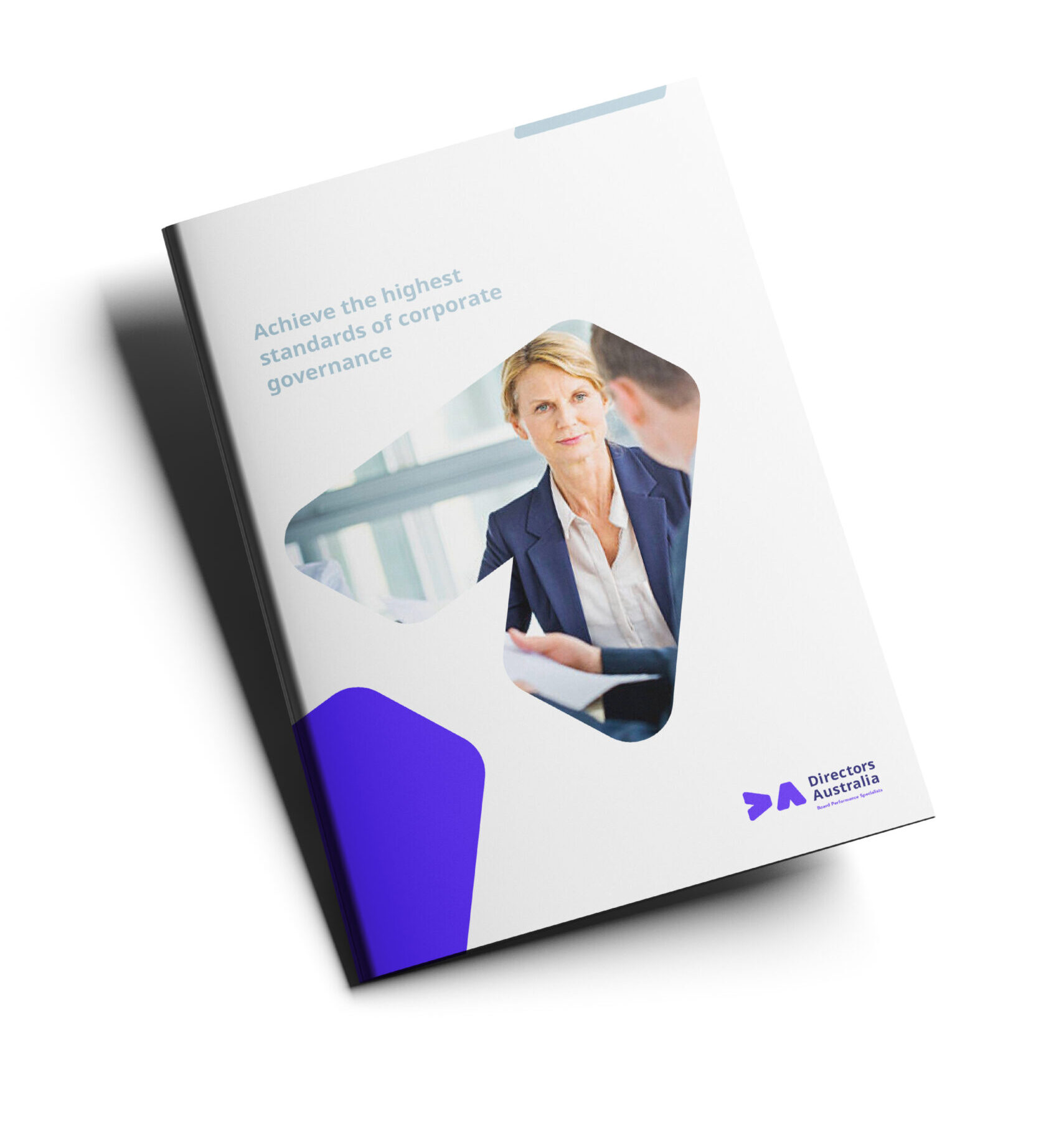 Directors Australia brochure design mockup, corporate collateral design