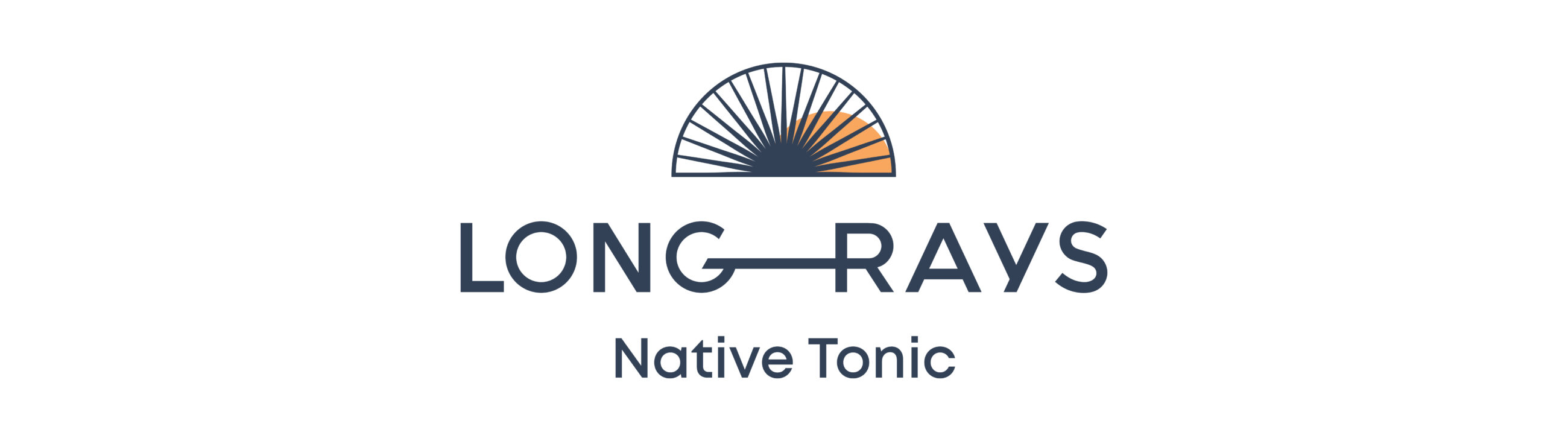 Long Rays Native Tonic brand icon and corporate identity on white background