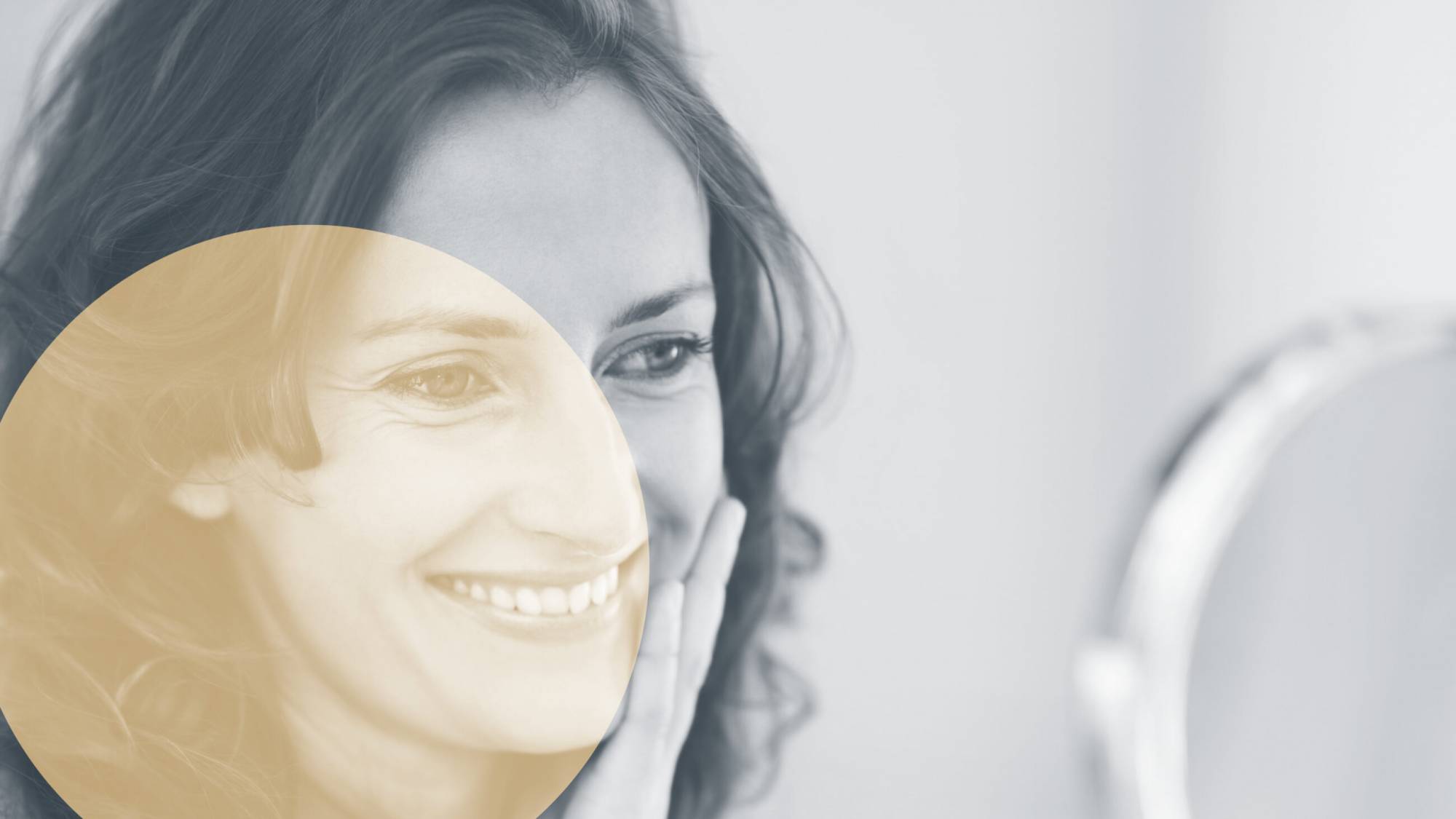 Woman smiling with hand on face- internal culture