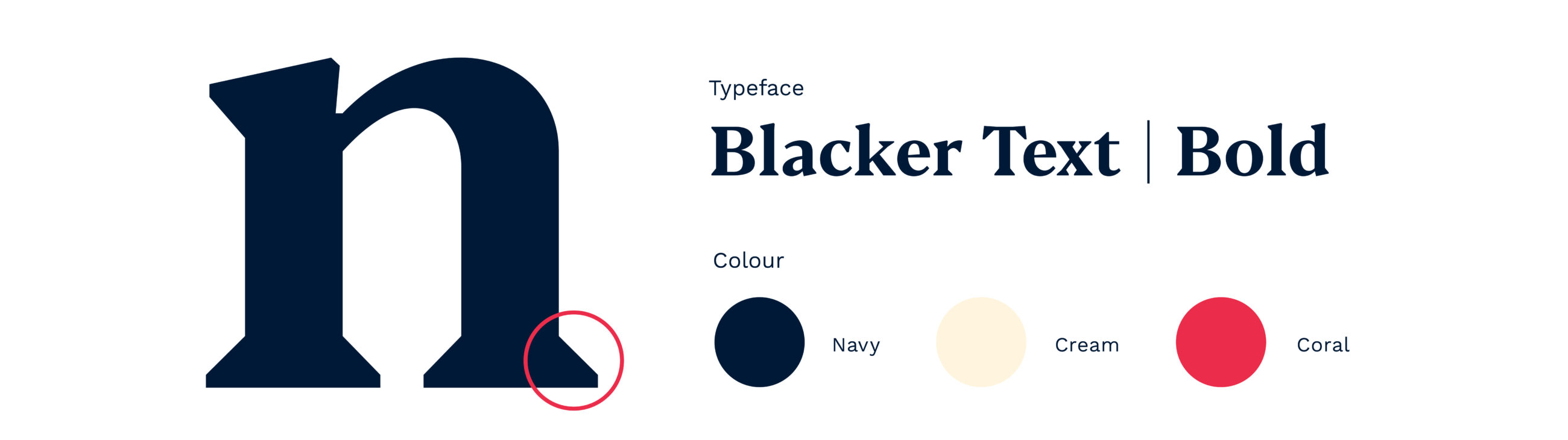 Enlarged letter with style guide