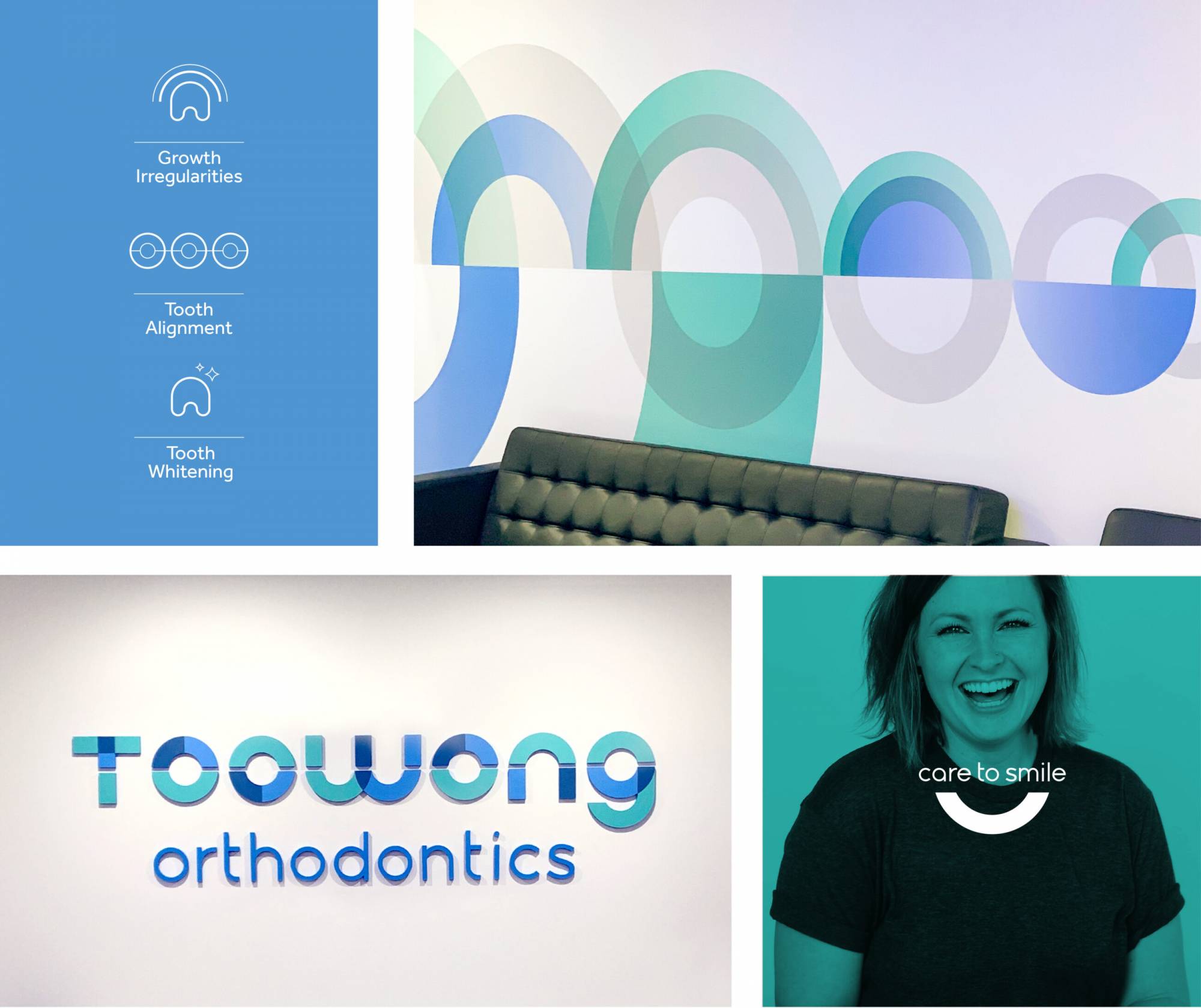 Toowong Orthodontics brand graphics, signage and collateral for marketing strategy