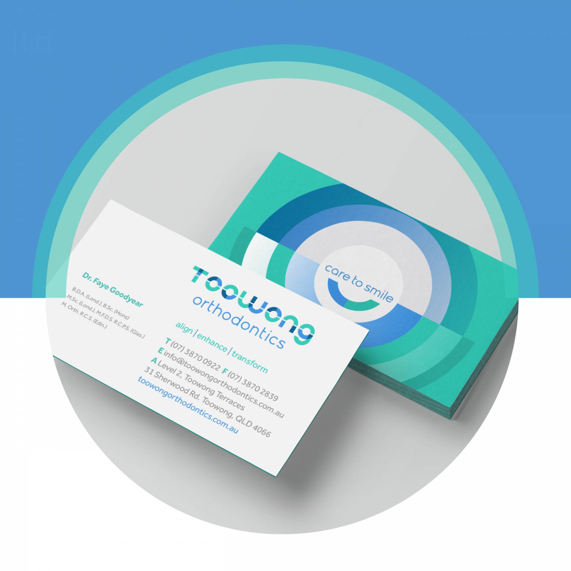 Toowong Orthodontics corporate collateral design and production