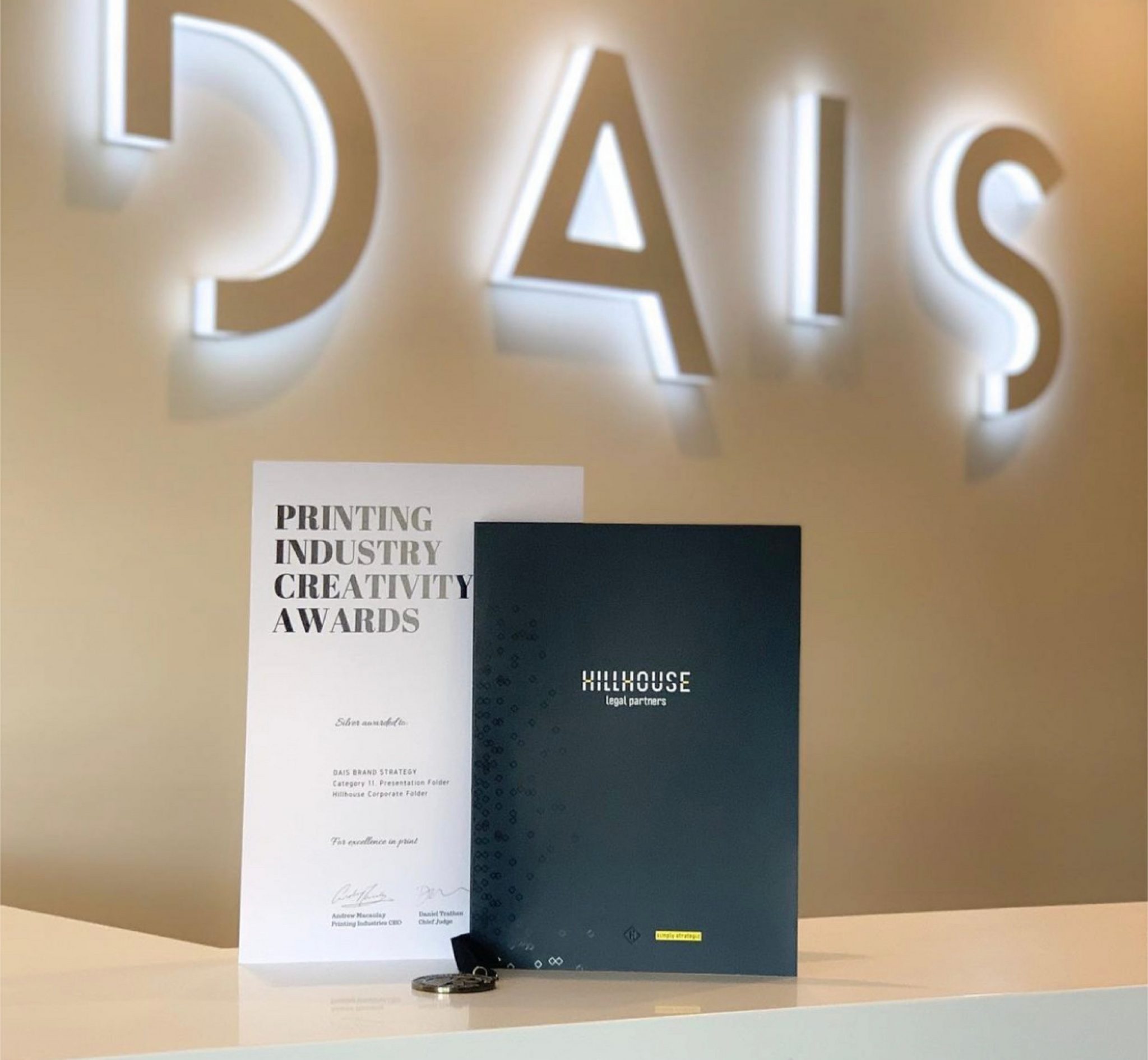 PICA award for presentation folder designed by Brisbane brand agency DAIS