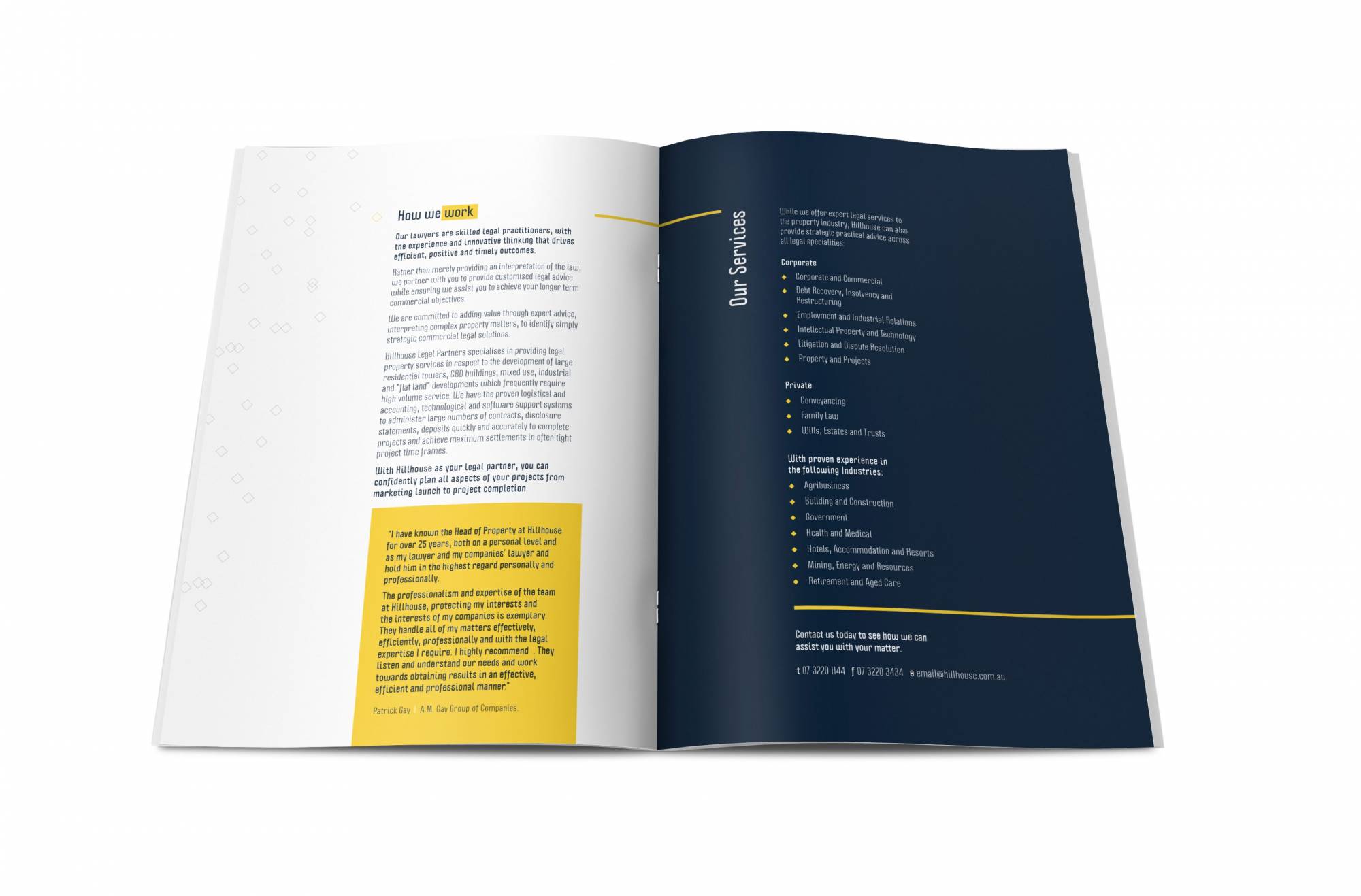 corporate collateral design and production by Australian brand agency DAIS