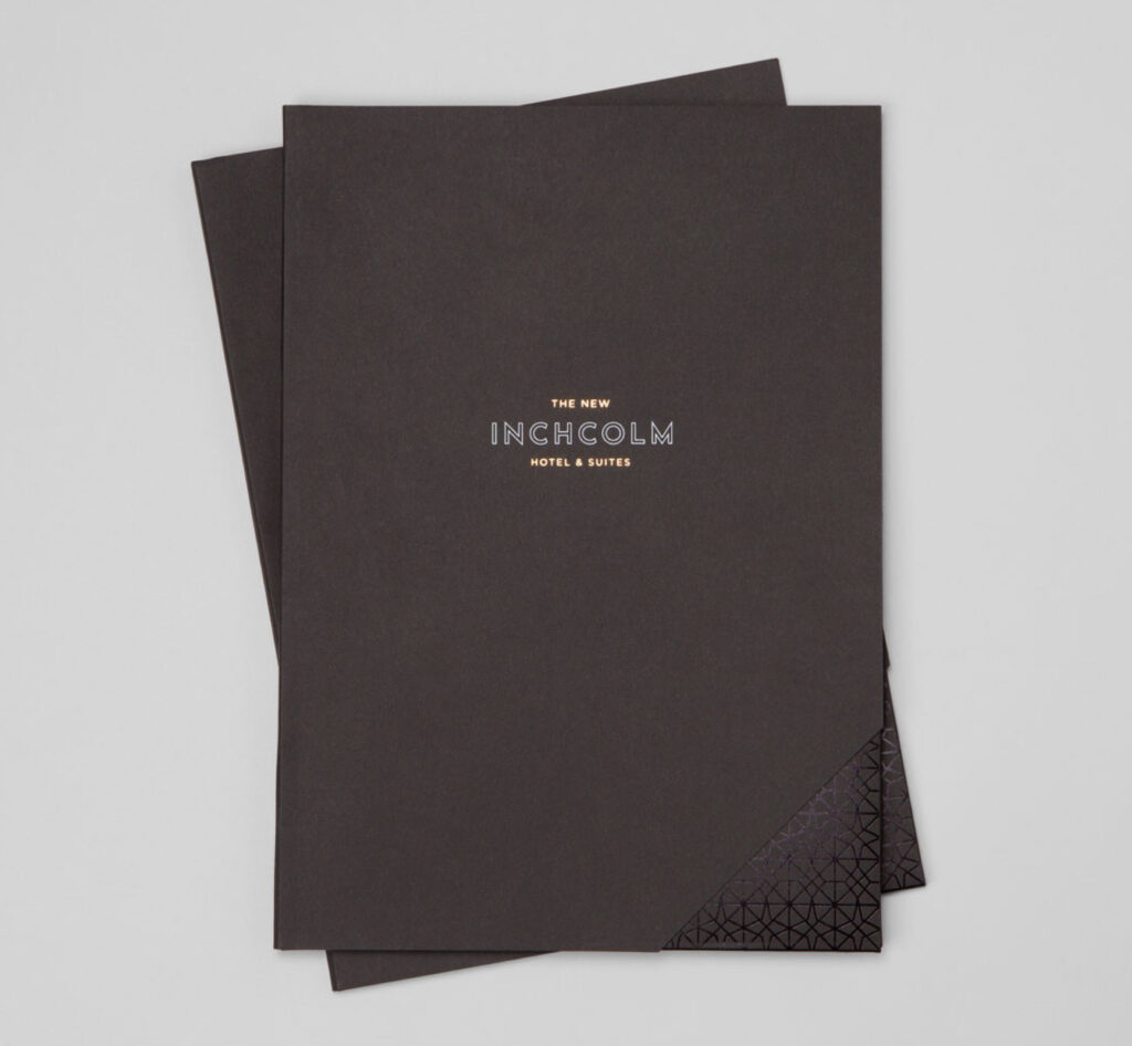 Inchcolm Hotel - Booklet example-Custom typography