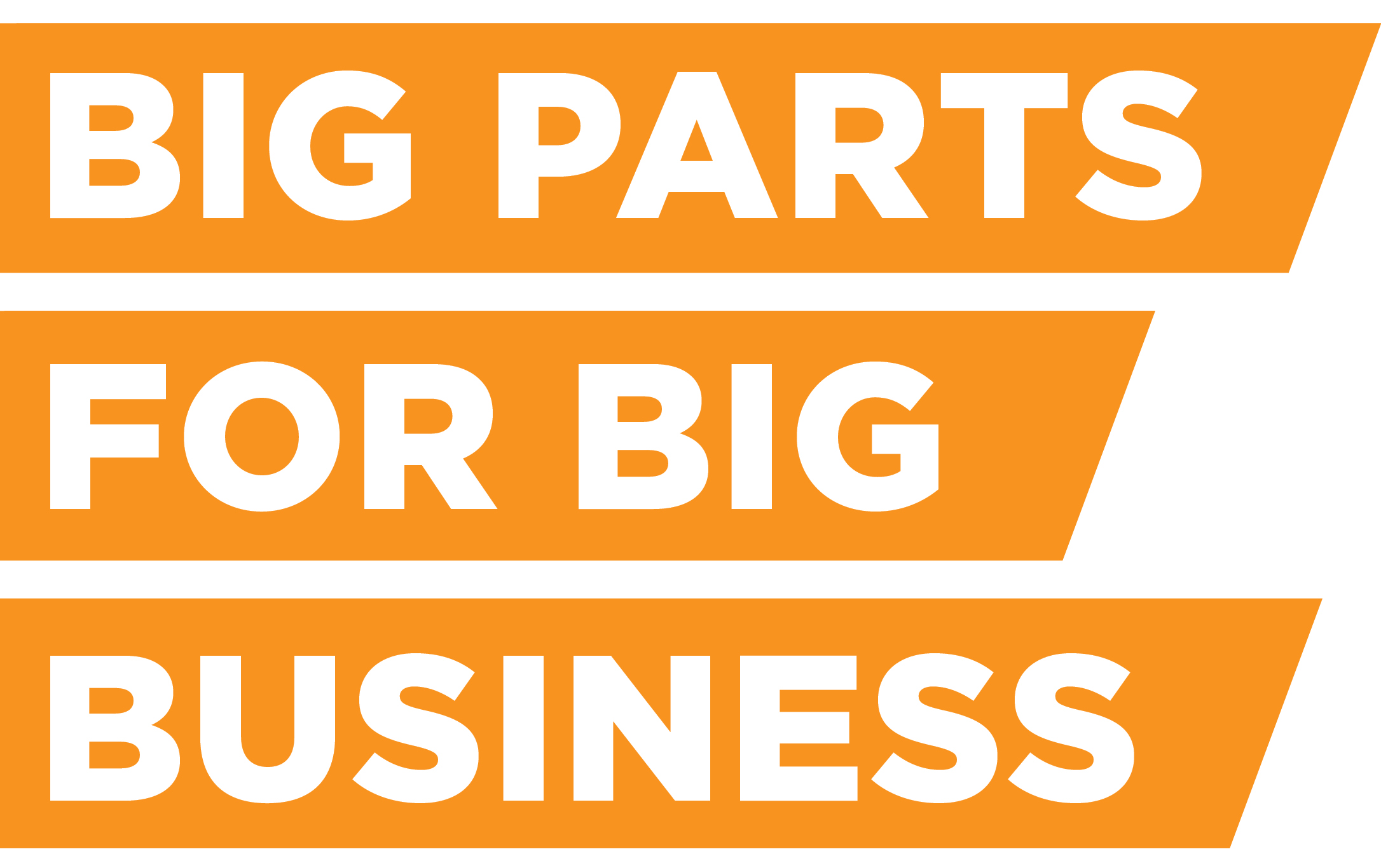 White text separated on different lines with orange background