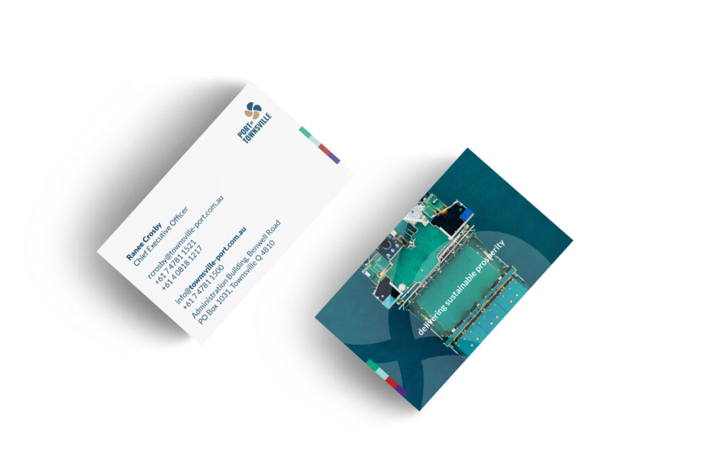 Port of Townsville - Business cards on white background