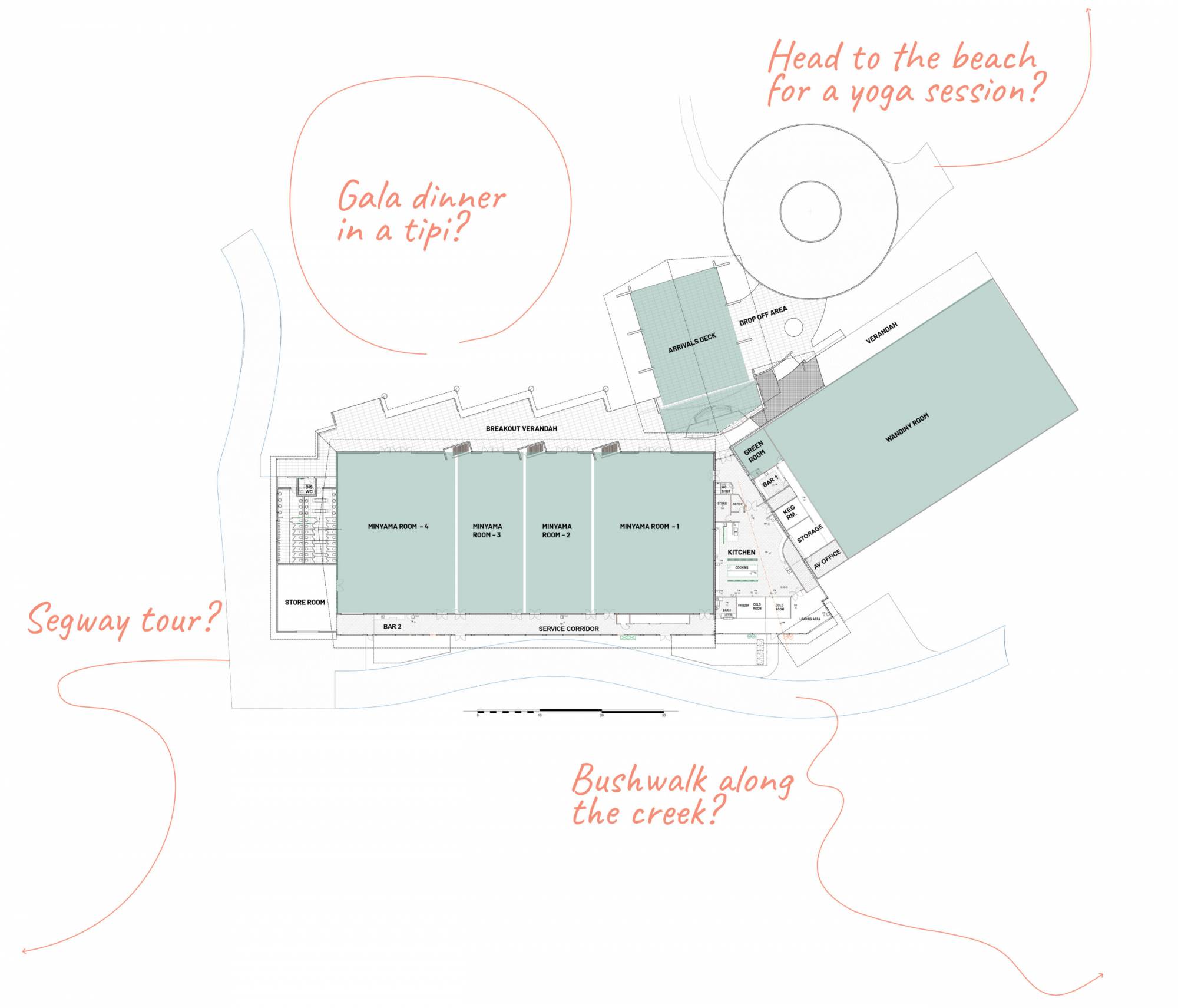 Sunshine Coast Convention Centre - Aerial view of map