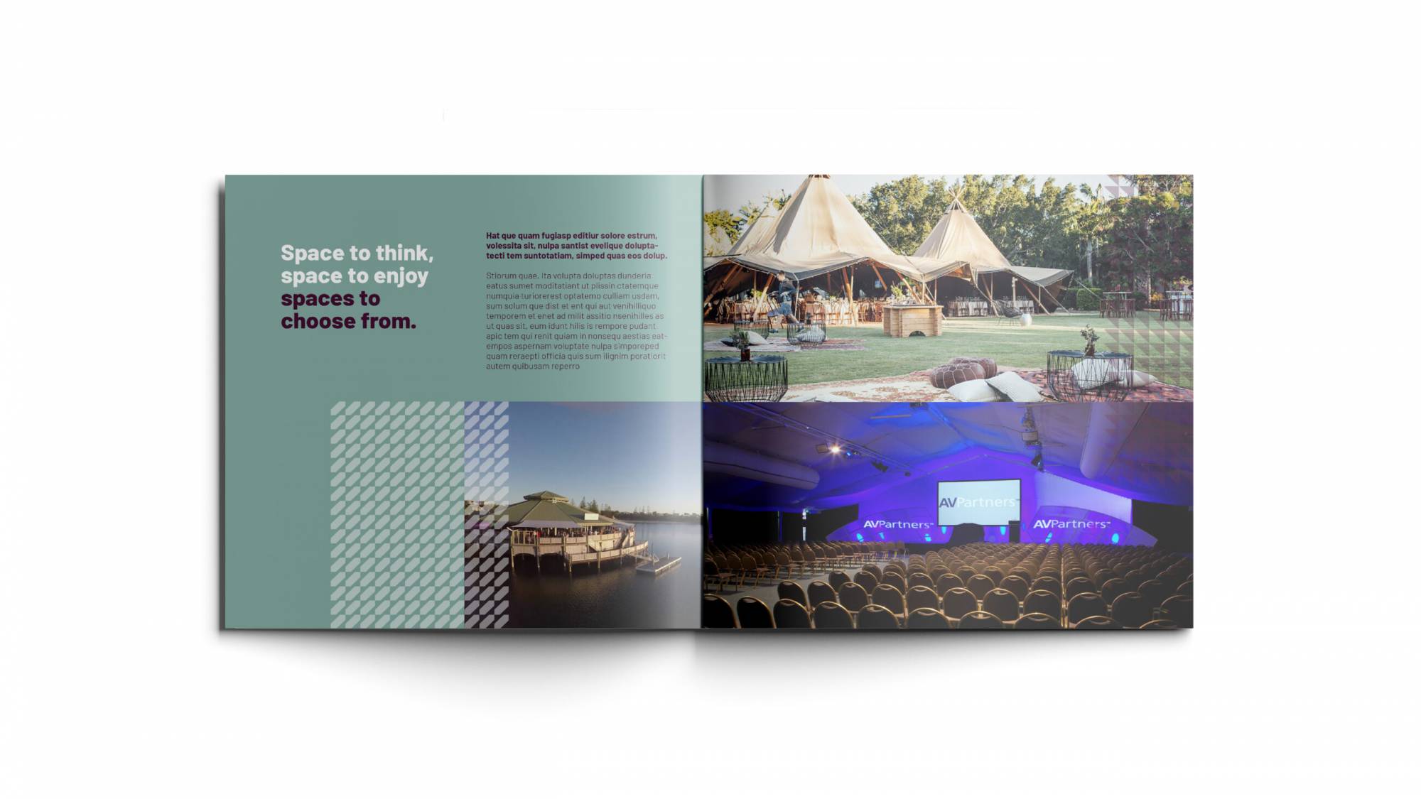 Sunshine Coast Convention Centre - Booklet internal spread- brand structure