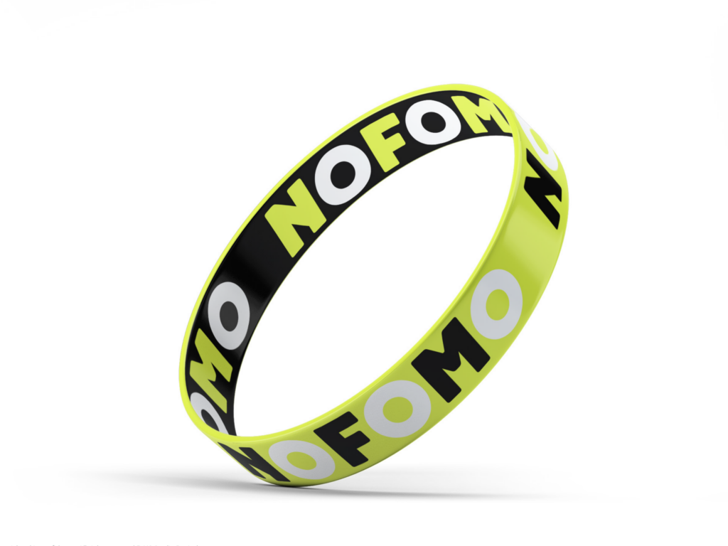 NOFOMO Branded merchandise- unique brand identity