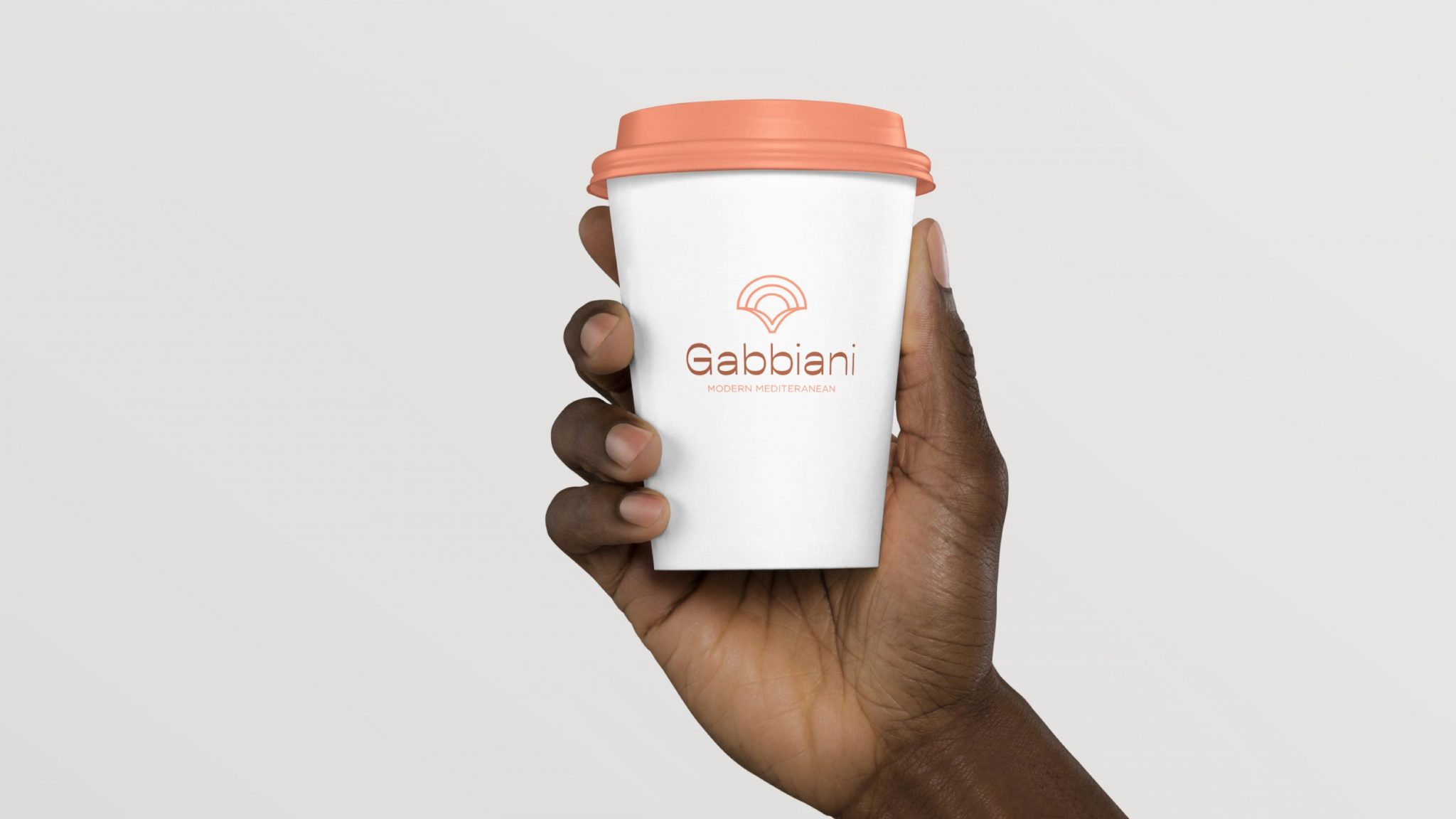 Brand identity mock up for coffee cups with new naming strategy