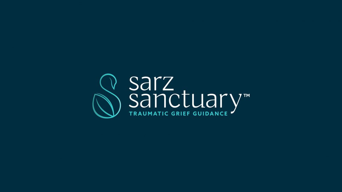 Brand identity design for not-for-profit brand Sarz Sanctuary, providing traumatic grief guidance