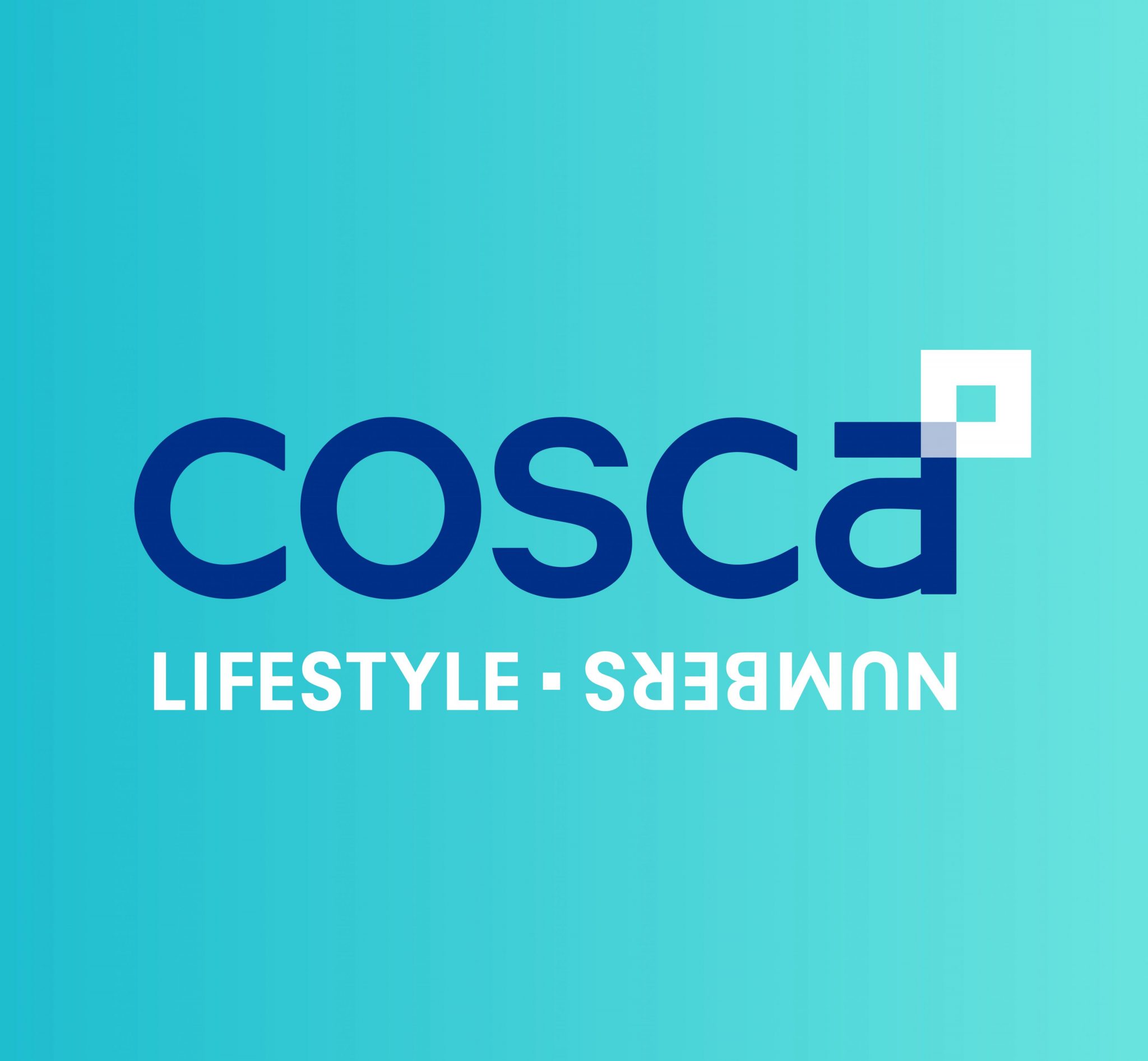 Cosca new brand identity based on brand strategy with lifestyle numbers