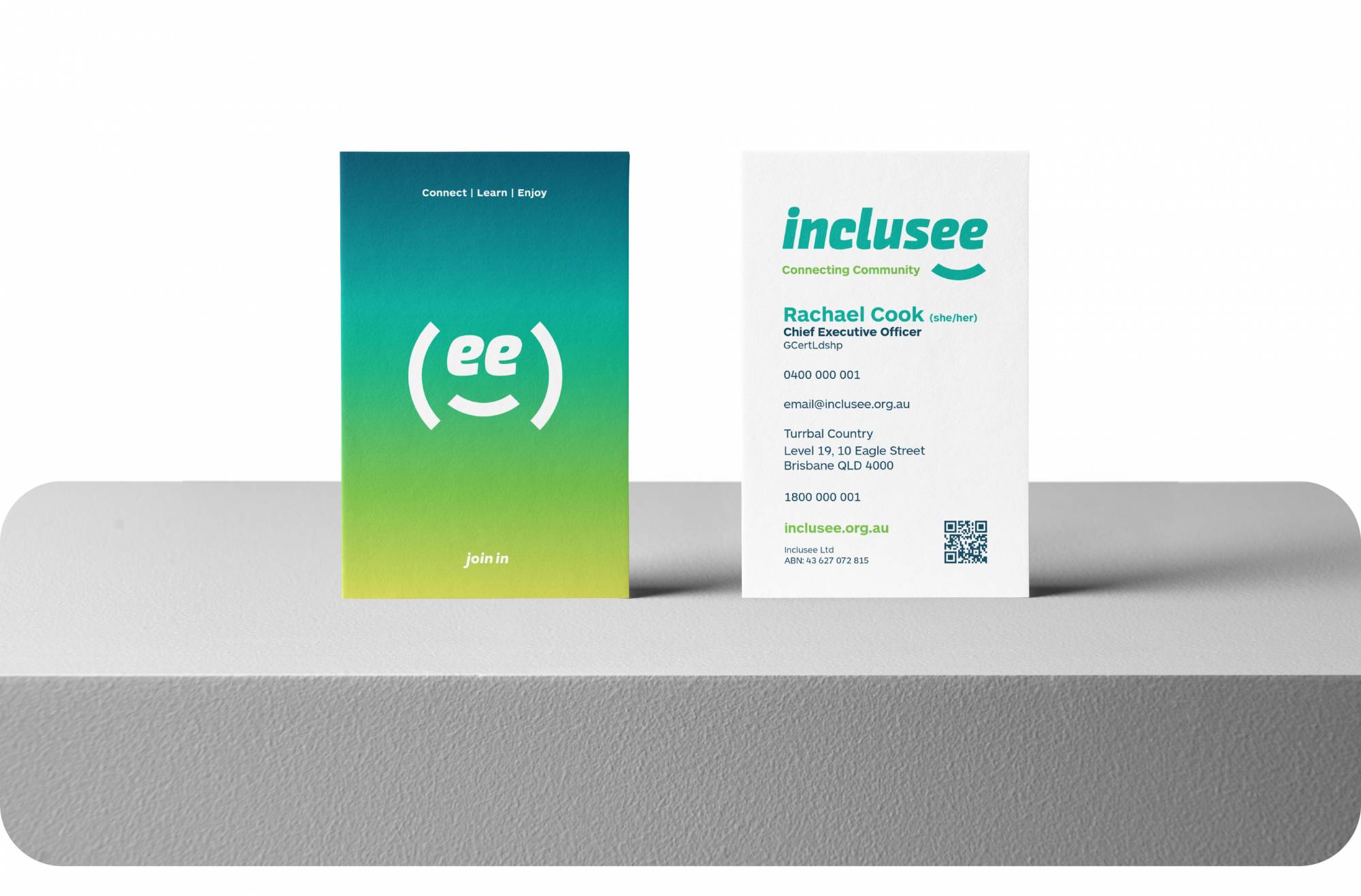 business card design to reflect new brand identity