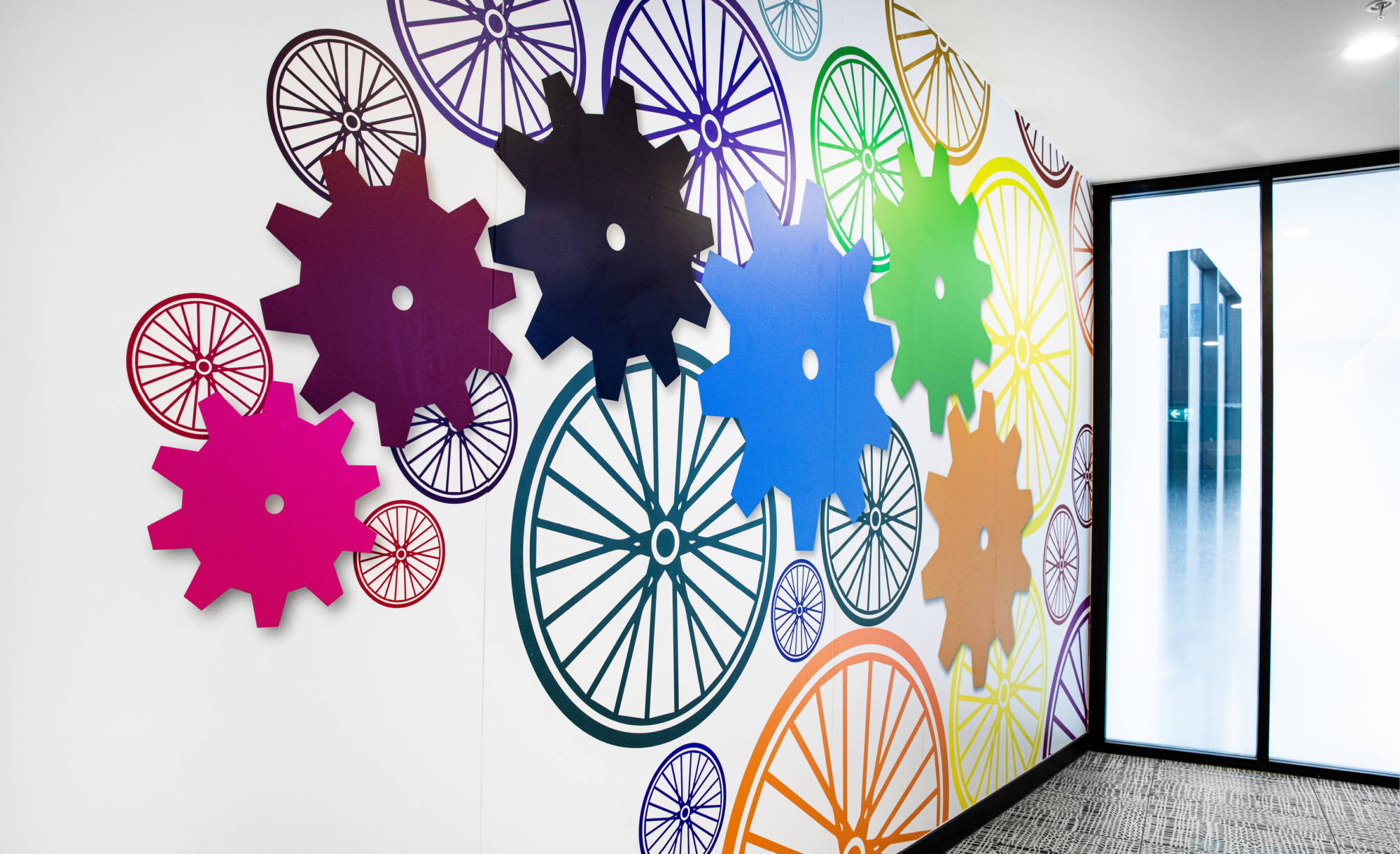 Mural design for Chain Reaction in Ronald McDonald House Charities