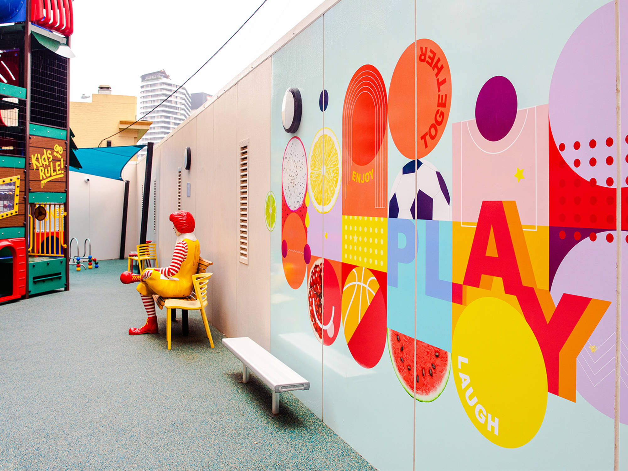 Ronald McDonald House Charities Playground Mural designed by DAIS Brand Strategy Advisors