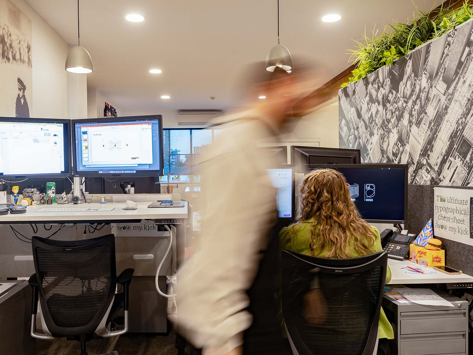 DAIS team working in their studio environment to build brand identities.